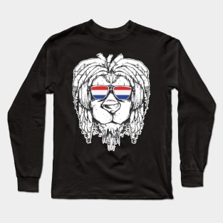 Rasta Reggae Lion Netherland Gift Rastafari Long Sleeve T-Shirt